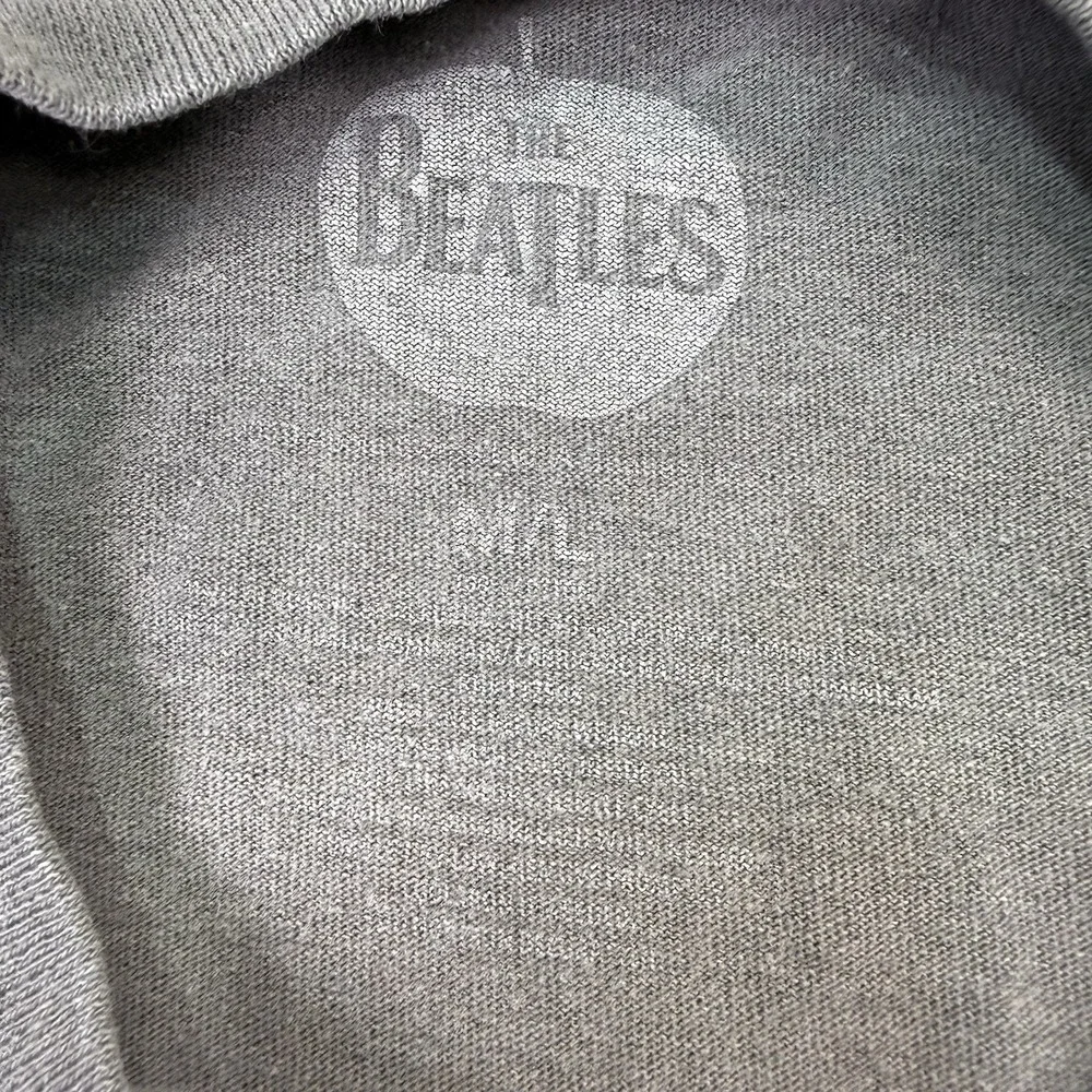 The Beatles Band T Shirt Mens Medium Large Gray Studio Photo Graphic Tee Rock